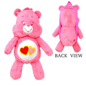 Pink Heart Plush Backpack - Kids Toy Bear